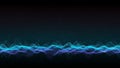 Digital sound wave visualization with binary code and glowing particles image photo Royalty Free Stock Photo