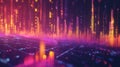 Digital sound wave visualizing data flow technology Royalty Free Stock Photo