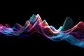 Digital sound wave visualizing data technology particles Royalty Free Stock Photo