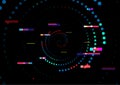 Digital spiral networking, glitch abstract background internet technology cyberpunk