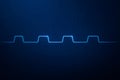 Digital Square Wave Signal Binary Pulse Waveform Illustration Royalty Free Stock Photo