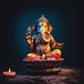 Digital statue of Hindu god Ganesh