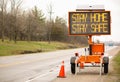 A digital stay safe stay home sign encouraging people to stop the spread of COVID-19. Royalty Free Stock Photo