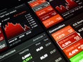 Digital stock market chart