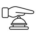 Digital stop ringer theft icon outline vector. Access vigilant