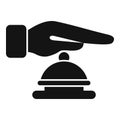 Digital stop ringer theft icon simple vector. Access vigilant