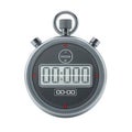 Digital stopwatch timer isolated on white background Royalty Free Stock Photo