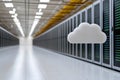 Digital storage: cloud technology, secure access, remote backup, virtual space, file hosting, scalable solution Royalty Free Stock Photo