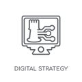 digital strategy linear icon. Modern outline digital strategy lo