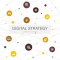 Digital strategy trendy web template Royalty Free Stock Photo