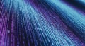 Digital stream of binary code flowing with blue and purple light effect Royalty Free Stock Photo