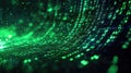 Digital stream of green data connecting information flow Royalty Free Stock Photo