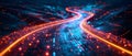 Digital Streamline - The Pulse of Transformation. Concept Digital Transformation, Streamlining