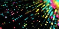 The Digital Streams of Colorful Light and Information Create an Abstract Cyber Data Flow