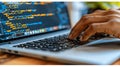Digital streams of data where many digital characters and numbers create an atmosphere of informa Royalty Free Stock Photo