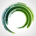 Digital stripe rotation swirl geometric technology cyberspace flow poster background template vector