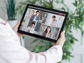 digital study video call teacher students tablet Royalty Free Stock Photo