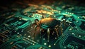 Digital Symbiosis: Circuit Board Fusion with Organic Bug Imagery