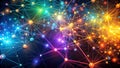 Digital Symphony: A Network of Glowing Nodes generative AI