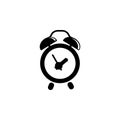 Digital table clock black icon vector Royalty Free Stock Photo