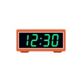 Digital table clock icon, flat style