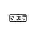 Digital table watch black icon Royalty Free Stock Photo
