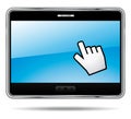 Digital tablet turned on. Royalty Free Stock Photo