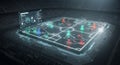 Digital tactics displayed in a futuristic arena Royalty Free Stock Photo