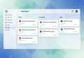 Digital task board interface featuring three columns: \