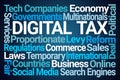 Digital Tax Word Cloud Royalty Free Stock Photo