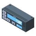 Digital taximeter icon isometric vector. Taxi cab