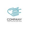 Digital tech book logo design, Pixel Book Logo Template Design Vector Royalty Free Stock Photo