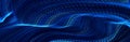 Digital technological background. Abstract structure with connected dots and lines. Big data. 3D rendering Royalty Free Stock Photo