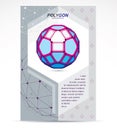 Digital technologies company advertising flyer. Abstract vector 3d geometric colorful Royalty Free Stock Photo