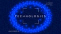 Digital technology abstract background. Artificial intelligence, deep learning and big data concept. Royalty Free Stock Photo
