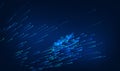 Digital technology ai abstract business blue background for future science and data banner concept. Network connection Royalty Free Stock Photo