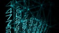 Computers software coding system, data security blockchain global cyberattack Royalty Free Stock Photo