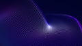 Digital technology background. Abstract structure with glowing dots. Big data. 3D rendering Royalty Free Stock Photo