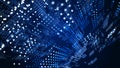 Digital technology background. Directed stream of luminous particles. Big data visualization. 3d rendering