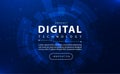 Digital technology banner blue dark background concept with technology light effect, abstract tech, innovation future data tech ai Royalty Free Stock Photo