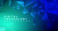 Digital technology banner blue green background concept, cyber technology light effect, abstract tech, innovation future data Royalty Free Stock Photo