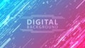 Digital technology banner. Glitch error effect. Vector background Royalty Free Stock Photo
