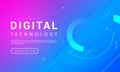 Digital technology banner pink blue background concept with technology line light effects, abstract tech Royalty Free Stock Photo