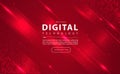 Digital technology banner red background concept circuit technology light effect, abstract cyber tech innovation future data Royalty Free Stock Photo