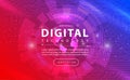 Digital technology banner red blue background concept and technology light effect, pink abstract tech, innovation future data tech Royalty Free Stock Photo