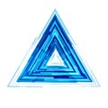 Digital technology blue triangle design geometric, rectangles sh