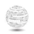 Globe with binary code. Ball of binary code. Digital technology. Data Sorting. Artificial intelligence.Big data.Smart Royalty Free Stock Photo