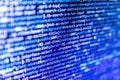 Digital technology on display. Screenshot with random parts of program code. Developing programming binary code. Abstract Royalty Free Stock Photo