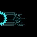 Digital technology and engineering. digital technology background. vector illustration Royalty Free Stock Photo