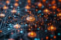 digital technology, global word network and technology concept